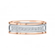 Золотое обручальное кольцо с бриллиантами