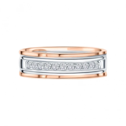 Золотое обручальное кольцо с бриллиантами