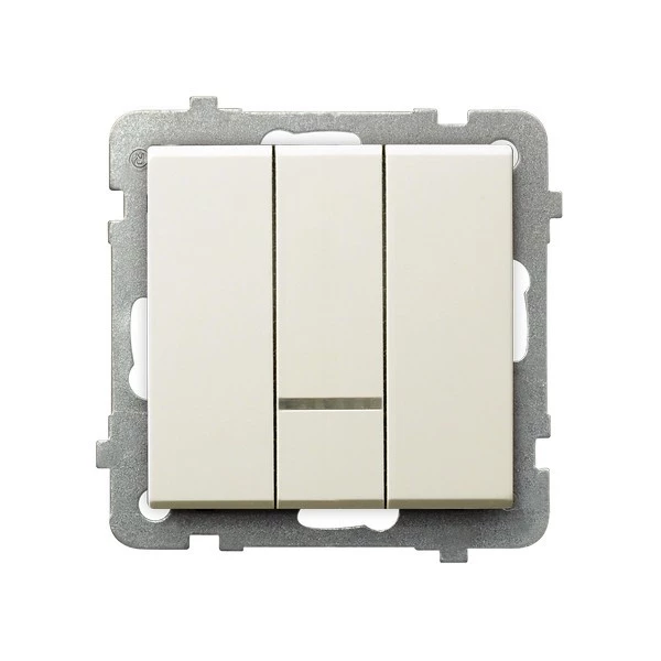 Выключатель встраиваемый трёхклавишный с подсветкой